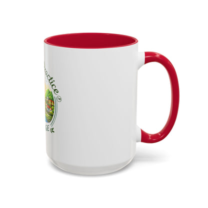 Peace in Practice Village Mug — Colorful 11oz/15oz Ceramic Coffee Cup