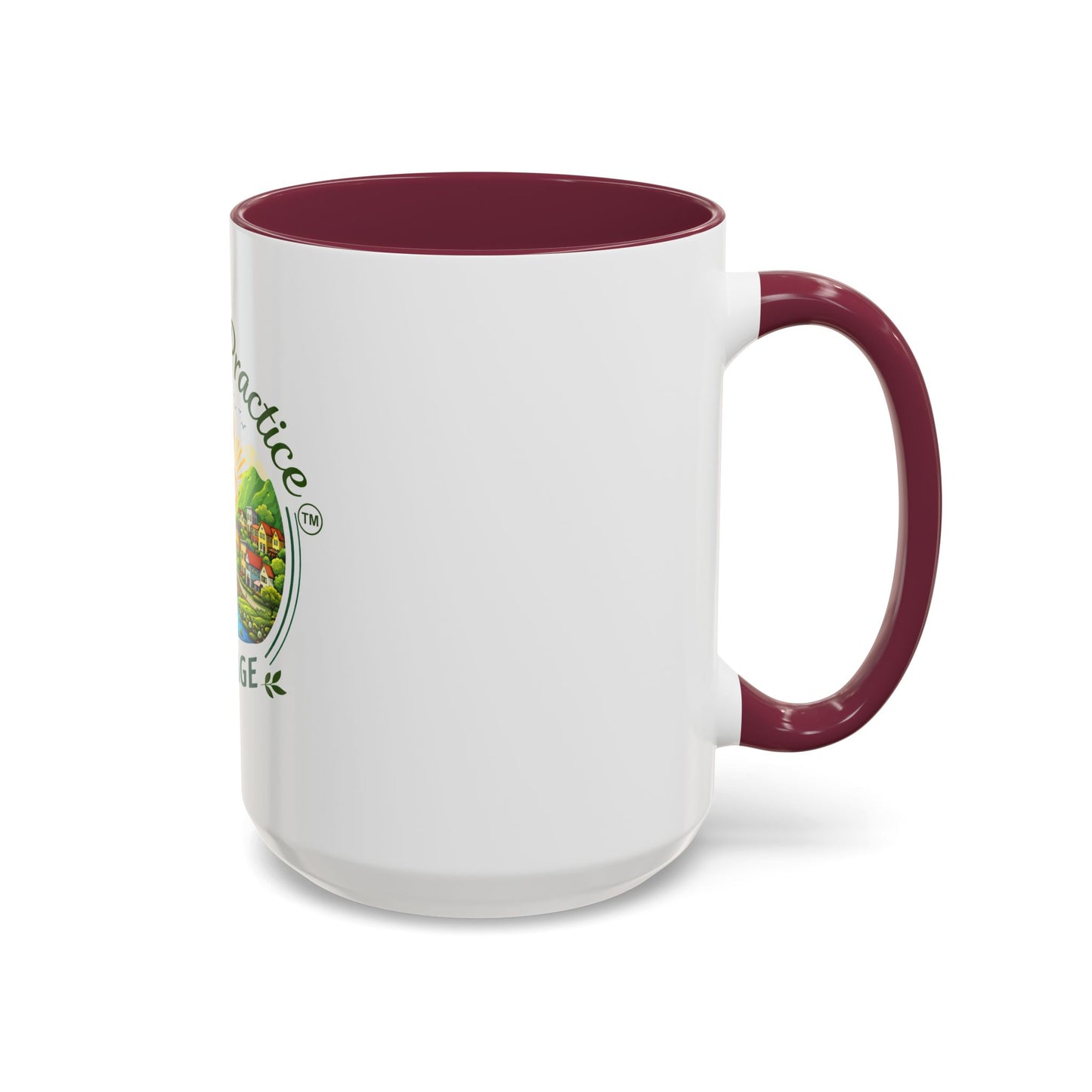 Peace in Practice Village Mug — Colorful 11oz/15oz Ceramic Coffee Cup