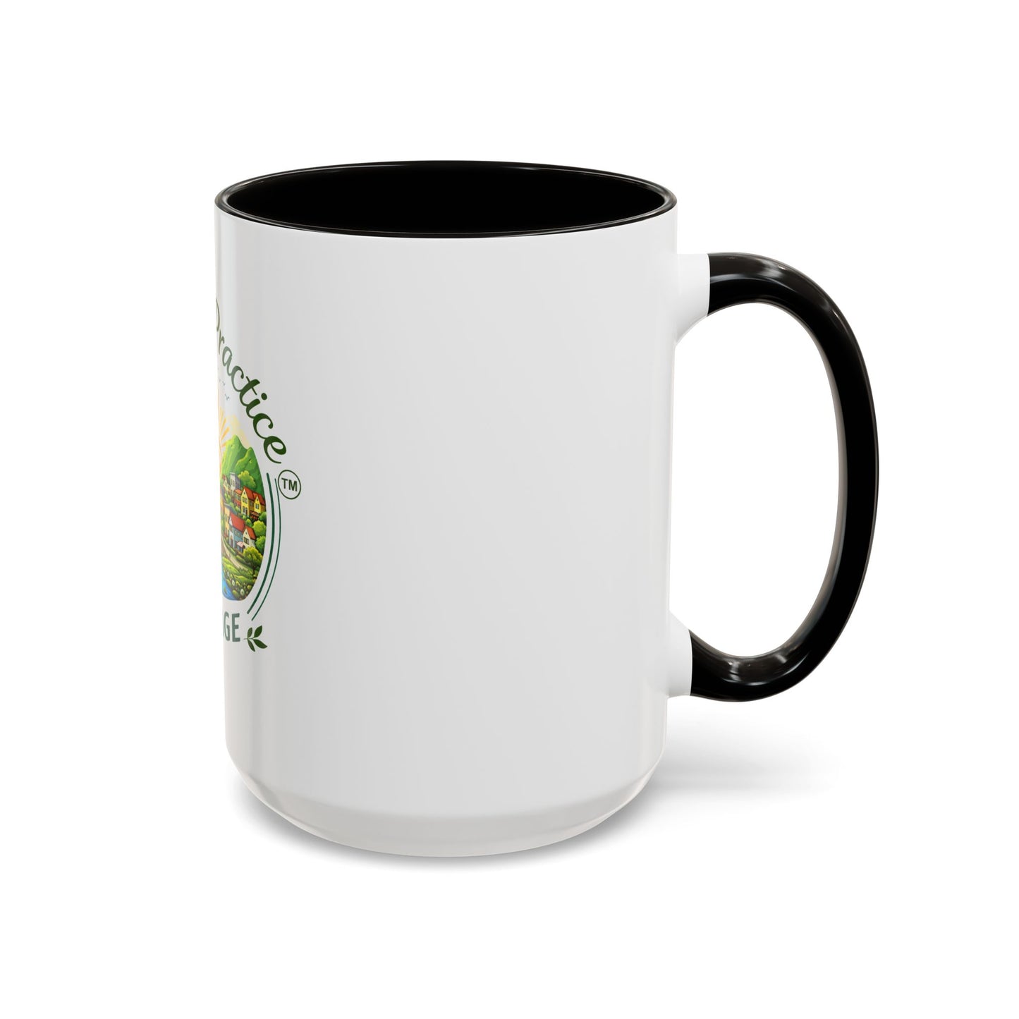 Peace in Practice Village Mug — Colorful 11oz/15oz Ceramic Coffee Cup