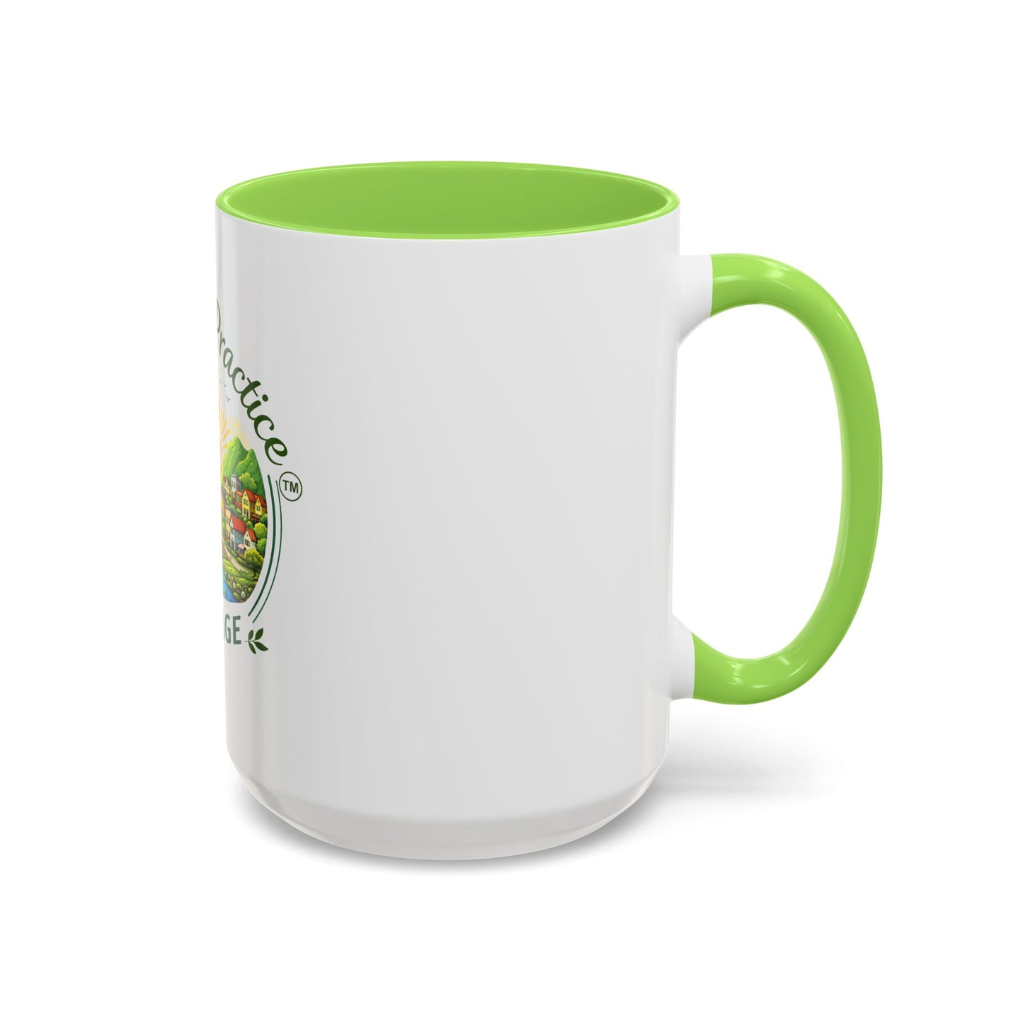 Peace in Practice Village Mug — Colorful 11oz/15oz Ceramic Coffee Cup