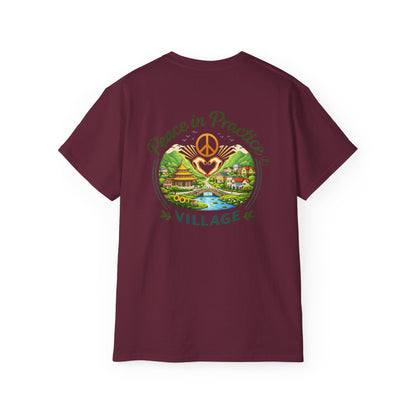 Different Brand -  "Today is going to be my peaceful day" Front Quote + Peace in Practice Village Back Graphic
