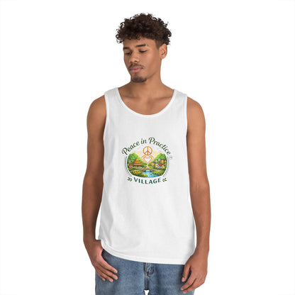 Peace in Practice Village Tank Top – Peace Sign Nature Graphic