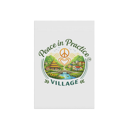 Peace in Practice Village Garden Flag — Decorative Outdoor House Banner