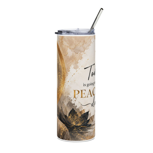 Buddha Peace 20oz Stainless Steel Tumbler - Inspirational Mindfulness Drinkware