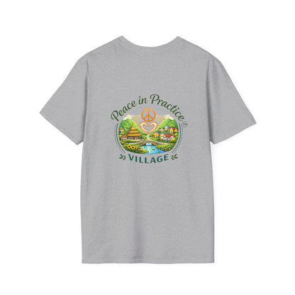 Peace in Practice T-Shirt — "Peace grows in the space where I choose not to react" Floral Graphic Tee