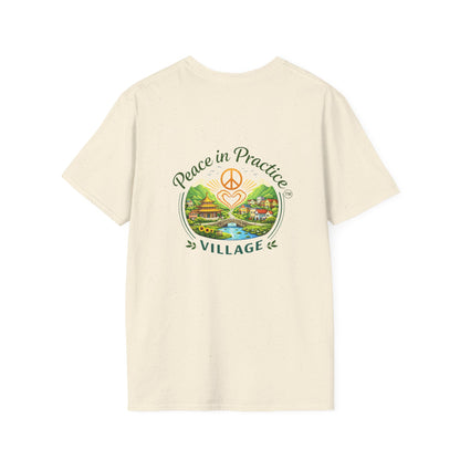 Peace in Practice T-Shirt — "Peace grows in the space where I choose not to react" Floral Graphic Tee